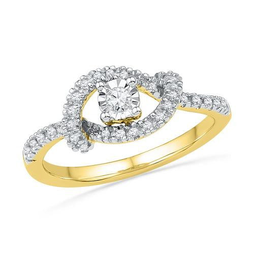 10K Yellow-gold 0.25CTW DIAMOND FASHION RING