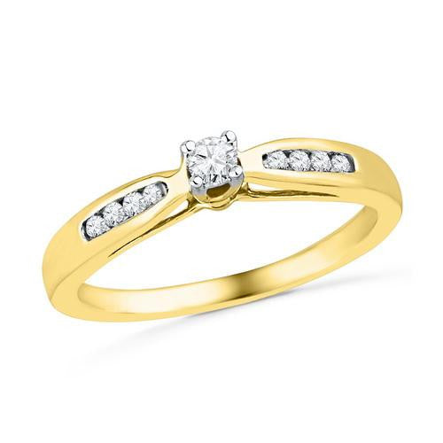 10K Yellow-gold 0.20CTW DIAMOND FASHION RING