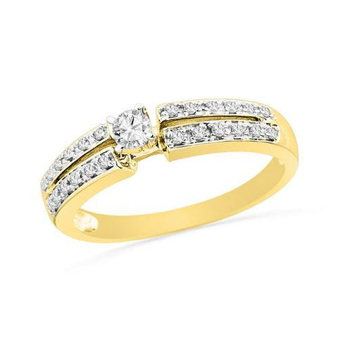 10K Yellow-gold 0.25CTW DIAMOND FASHION RING