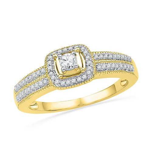 10K Yellow-gold 0.25CTW DIAMOND FASHION RING