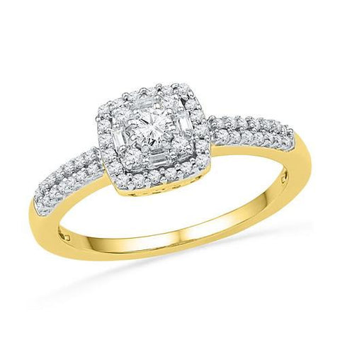 10K Yellow-gold 0.36CTW DIAMOND FASHION RING