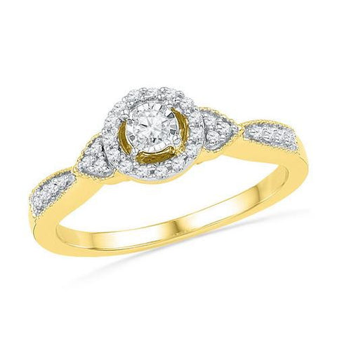 10K Yellow-gold 0.20CTW DIAMOND FASHION RING