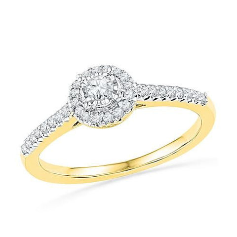 10K Yellow-gold 0.25CTW DIAMOND FASHION RING