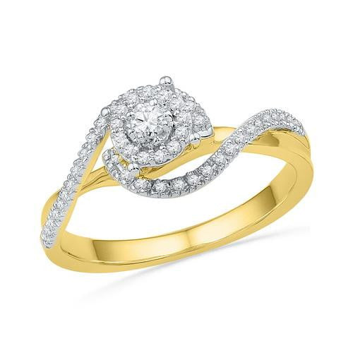 10K Yellow-gold 0.20CTW DIAMOND FASHION RING