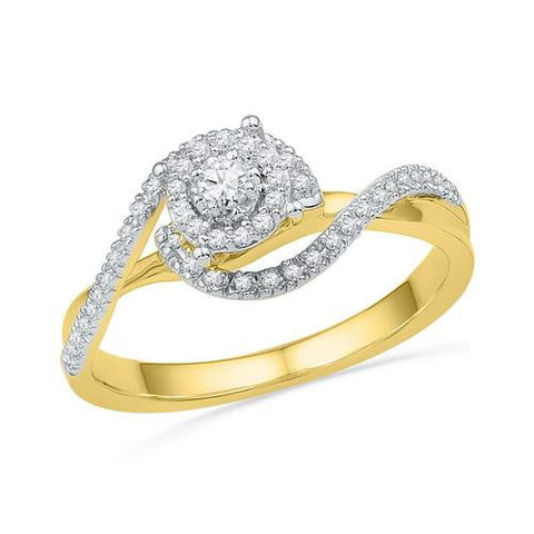 10K Yellow-gold 0.20CTW DIAMOND FASHION RING