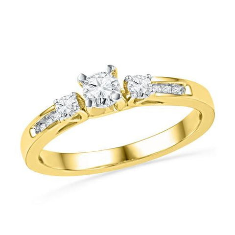 10K Yellow-gold 0.50CTW DIAMOND FASHION RING