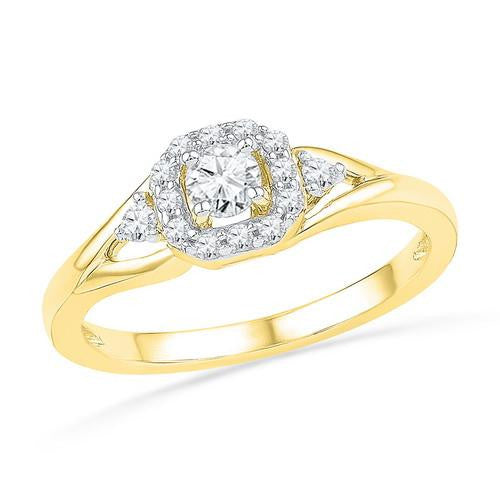 10K Yellow-gold 0.30CTW DIAMOND FASHION RING