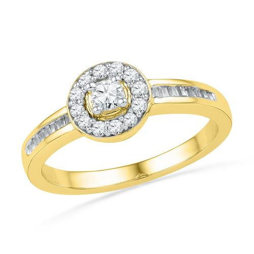 10K Yellow-gold 0.33CTW DIAMMOND FASHION RING