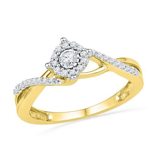 10K Yellow-gold 0.20CTW DIAMOND FASHION RING