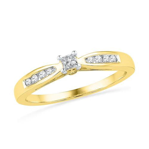 10K Yellow-gold 0.20CTW DIAMOND FASHION RING