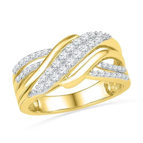 10K Yellow-gold 0.50CTW DIAMOND FASHION BAND