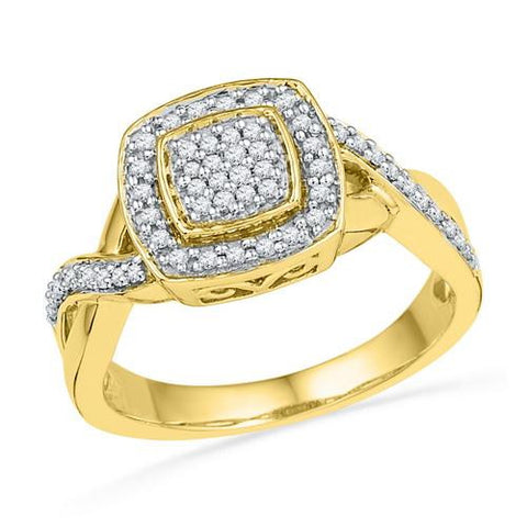 10K Yellow-gold 0.33CTW DIAMOND FASHION RING