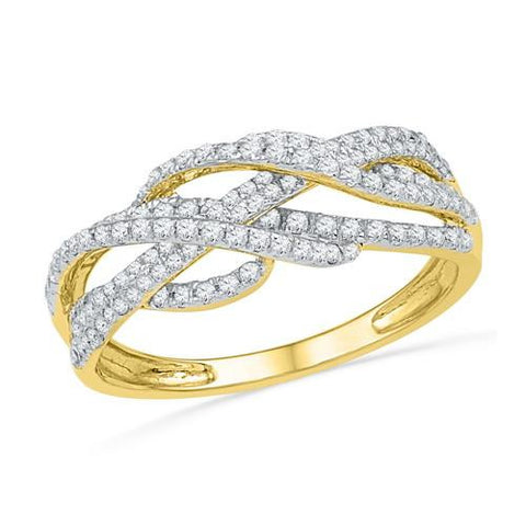 10K Yellow-gold 0.50CTW DIAMOND FASHION BAND