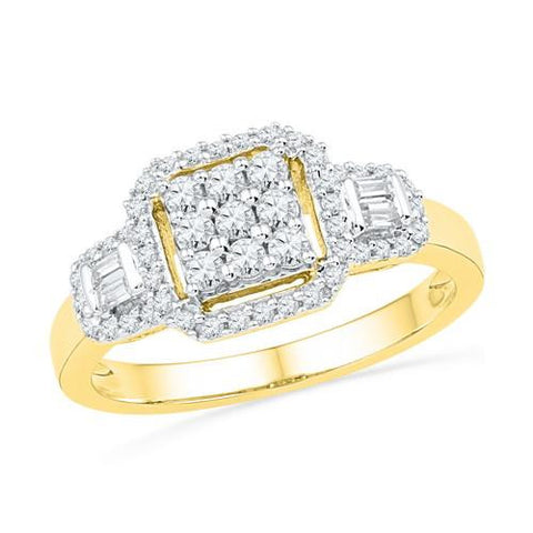 10K Yellow-gold 0.50CTW DIAMOND FASHION RING