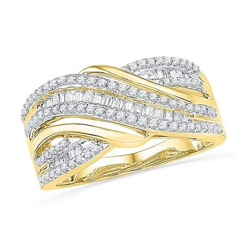 10K Yellow-gold 0.50CTW DIAMOND FASHION BAND