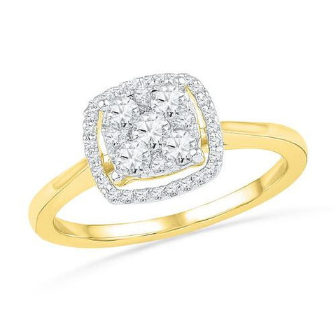 10K Yellow-gold 0.50CTW DIAMOND FASHION RING