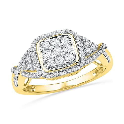 10K Yellow-gold 0.50CTW DIAMOND FASHION RING