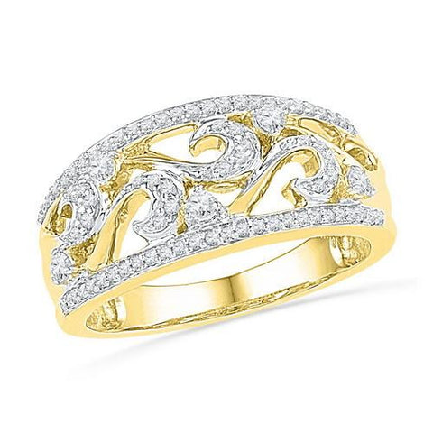 10K Yellow-gold 0.33CTW DIAMOND FASHION RING