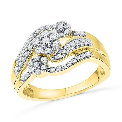 10K Yellow-gold 0.50CTW DIAMOND FASHION RING