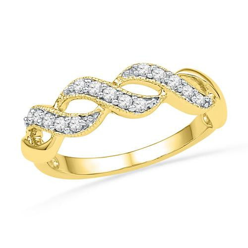 10K Yellow-gold 0.20CTW DIAMOND FASHION BAND