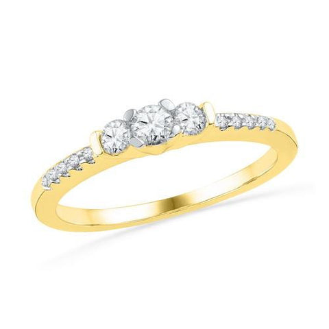 10K Yellow-gold 0.33CTW DIAMOND FASHION RING