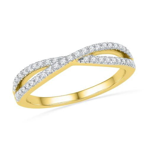 10K Yellow-gold 0.25CTW DIAMOND FASHION BAND