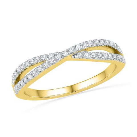 10K Yellow-gold 0.25CTW DIAMOND FASHION BAND