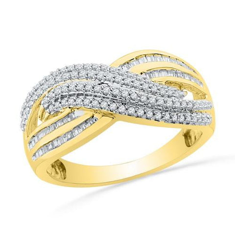 10K Yellow-gold 0.50CTW DIAMOND FASHION BAND