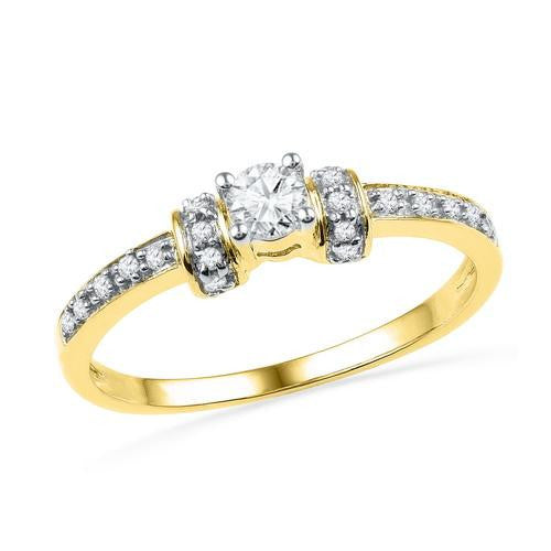 10K Yellow-gold 0.25CTW DIAMOND FASHION RING