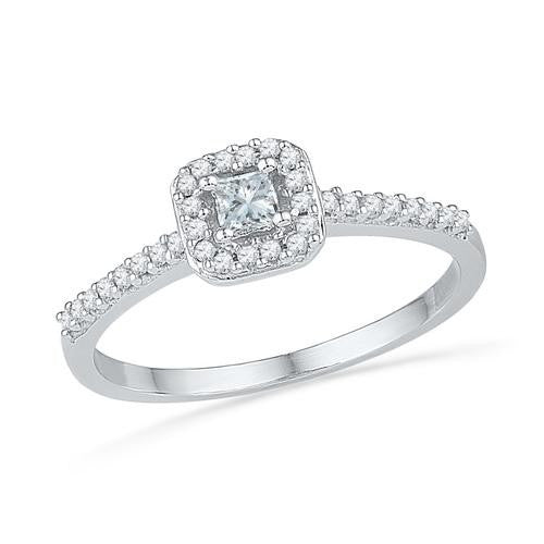 10KT White Gold 0.25CTW DIAMOND FASHION RING