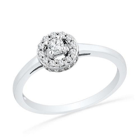 10KT White Gold 0.25CTW DIAMOND FASHION RING