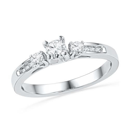 10KT White Gold 0.50CTW DIAMOND FASHION RING