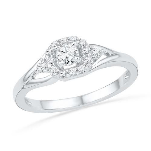 10KT White Gold 0.30CTW DIAMOND FASHION RING