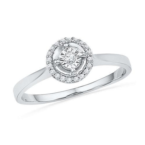 10KT White Gold 0.08CTW DIAMOND FASHION RING