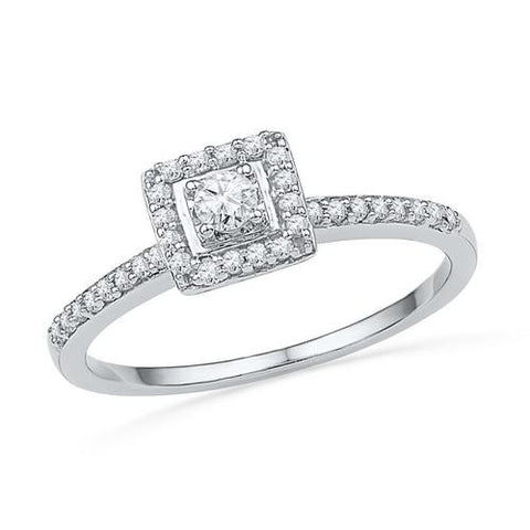 10KT White Gold 0.25CTW DIAMOND FASHION RING