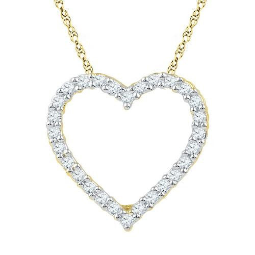 10K Yellow-gold 0.25CTW DIAMOND FASHION PENDANT