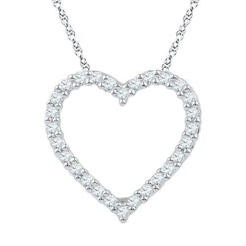 10KT White Gold 0.25CTW DIAMOND FASHION PENDANT