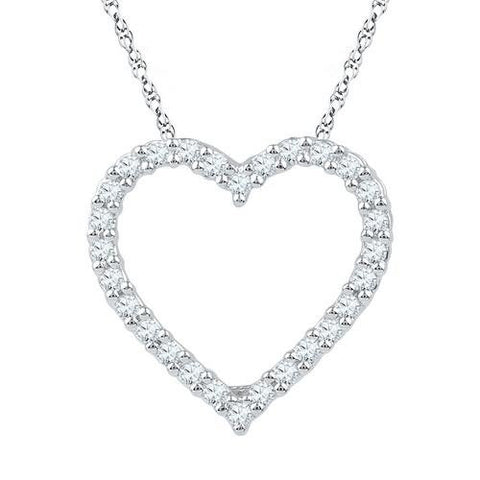 10KT White Gold 0.25CTW DIAMOND FASHION PENDANT