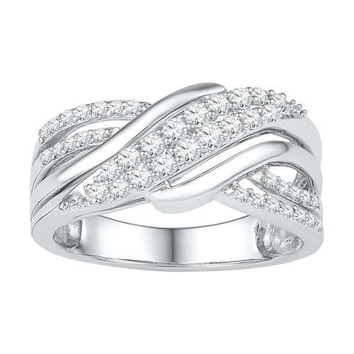 10KT White Gold 0.50CTW DIAMOND FASHION BAND