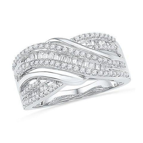 10KT White Gold 0.50CTW DIAMOND FASHION BAND