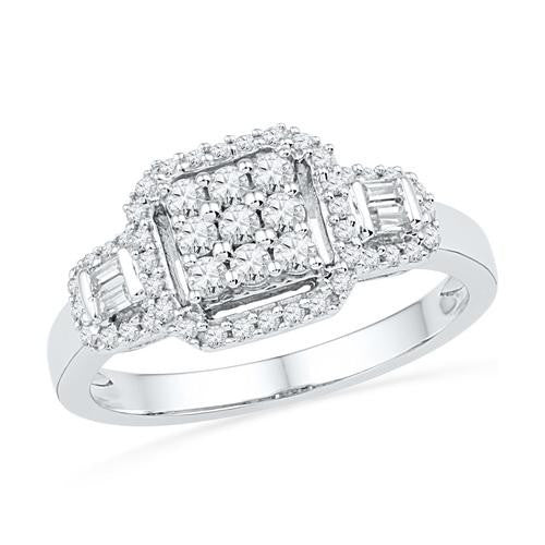 10KT White Gold 0.50CTW DIAMOND FASHION RING