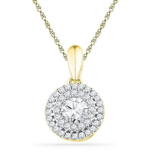 10K Yellow-gold 0.50CTW DIAMOND FASHION PENDANT