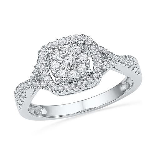 10KT White Gold 0.40CTW DIAMOND FASHION RING