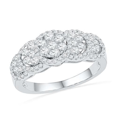 10KT White Gold 0.63CTW DIAMOND FASHION RING