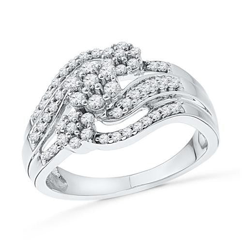 10KT White Gold 0.50CTW DIAMOND FASHION RING