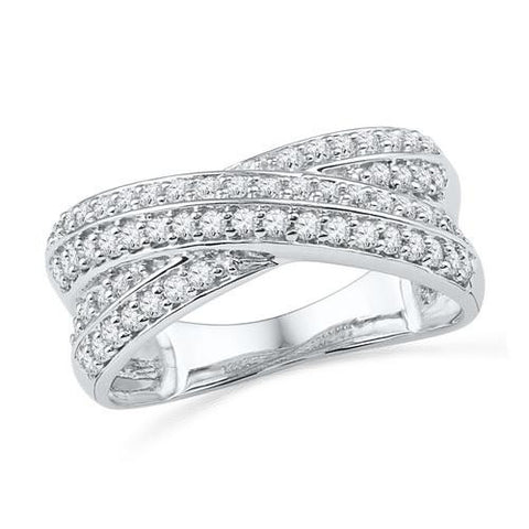 10KT White Gold 0.50CTW DIAMOND FASHION BAND