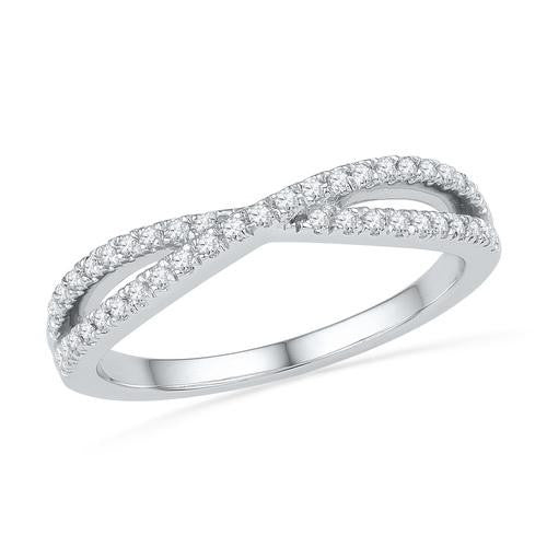 10KT White Gold 0.25CTW DIAMOND FASHION BAND