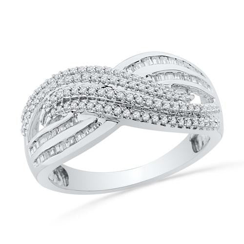 10KT White Gold 0.50CTW DIAMOND FASHION BAND