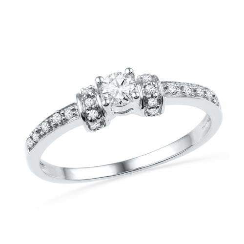 10KT White Gold 0.25CTW DIAMOND FASHION RING