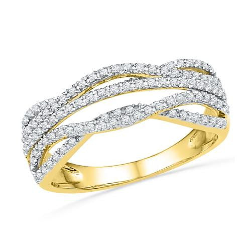 10K Yellow-gold 0.33CTW DIAMOND FASHION RING